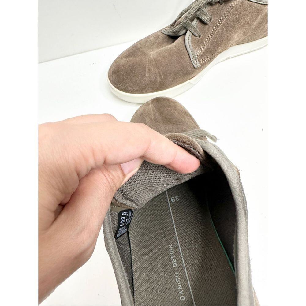 Ecco Shoes Mens Size 5 Collins 2.0 Brown Suede Lace‎ Up Sneakers - Picture 7 of 9